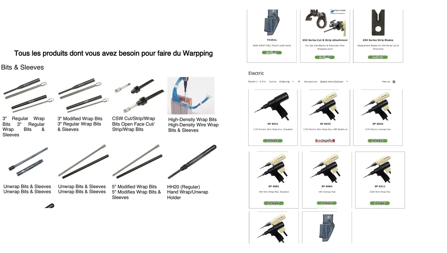 Outils de wire wrapping TEKNIS