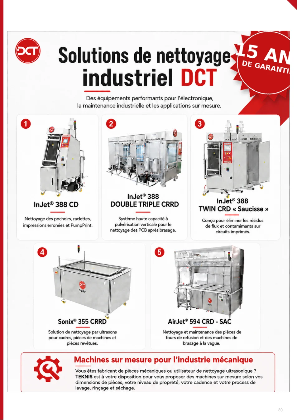 Solutions de nettoyage industriel DCT - page 30 du catalogue TEKNIS 2026