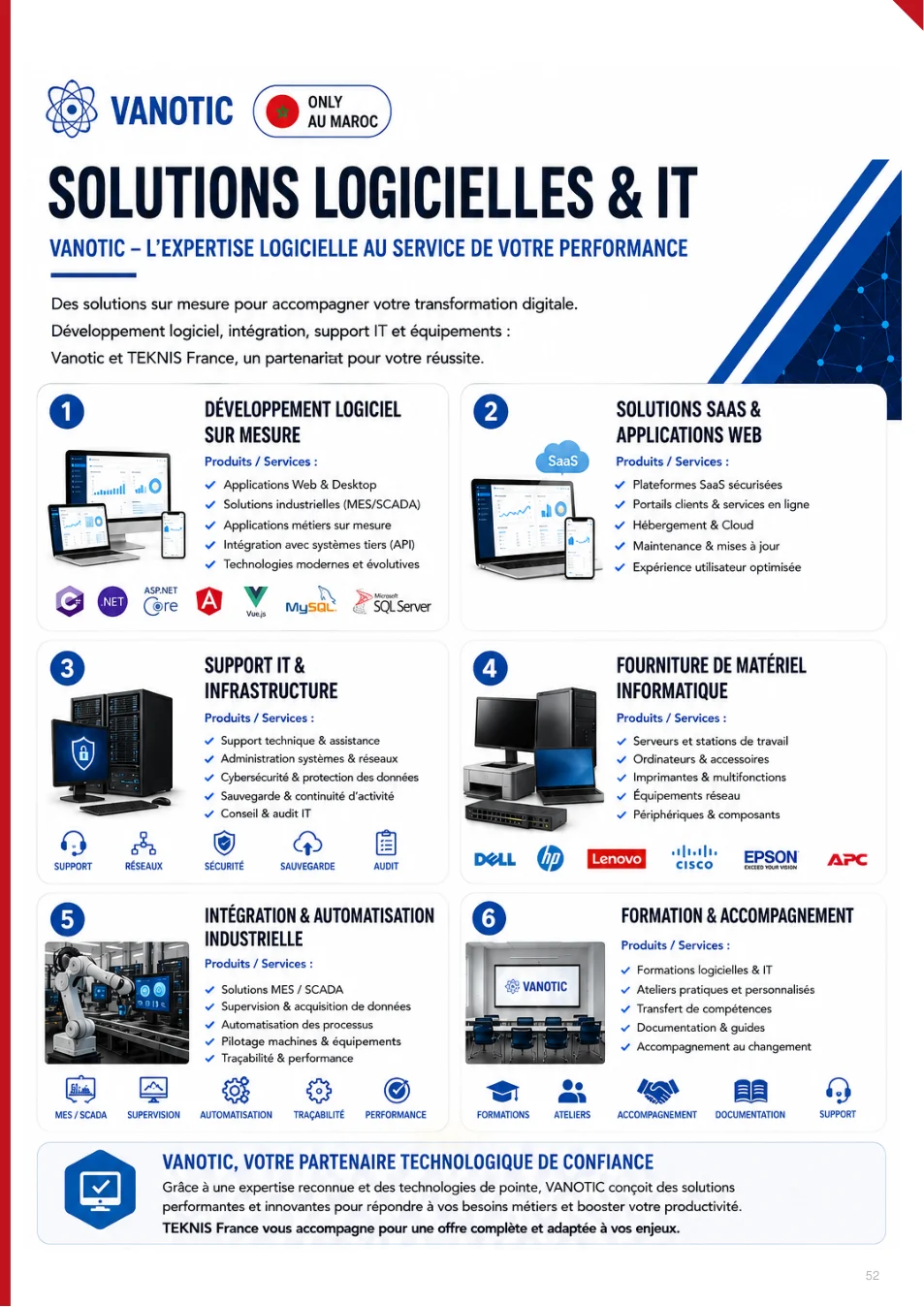 Solutions logicielles & IT VANOTIC - page 52 du catalogue TEKNIS 2026
